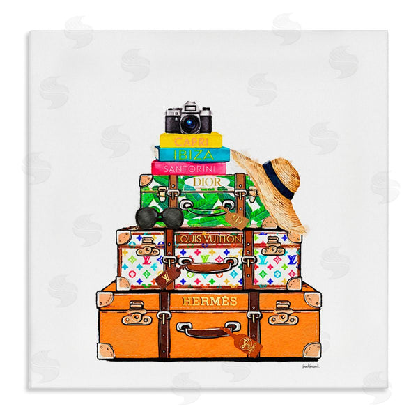 stupell industries Amanda Greenwood | Bright Glam Travel Cases Wall Art