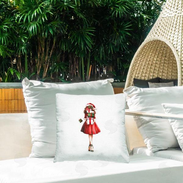 Stupell Industries Amanda Greenwood | Carrying Christmas Fun Printed Throw Pillow
