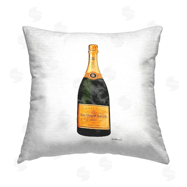 Stupell Industries Amanda Greenwood | Champagne Bottle Casual Liquor Printed Throw Pillow
