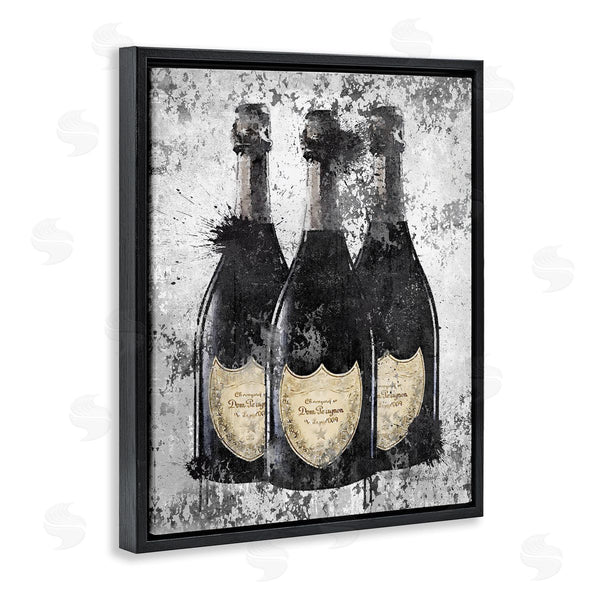 Stupell Industries Amanda Greenwood | Champagne Bottles Grey & Gold
