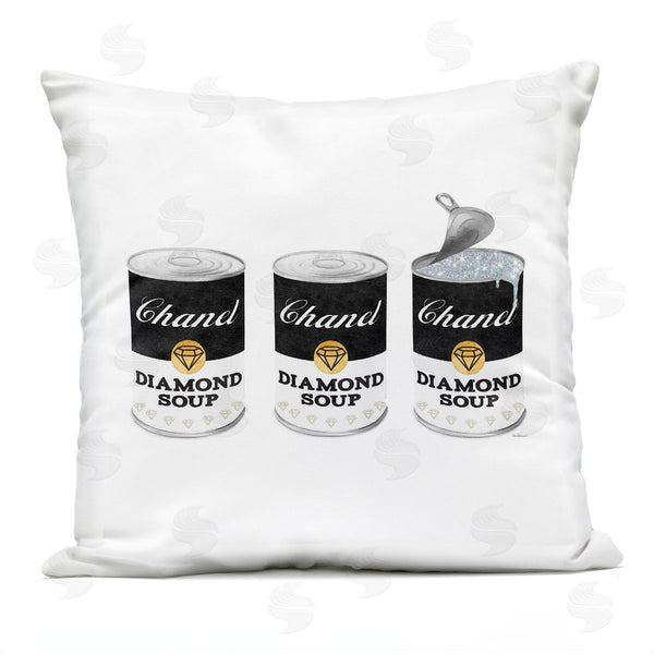 Stupell Industries Amanda Greenwood | Chic Black Diamond Soup Can Pop Style Printed Throw Pillow
