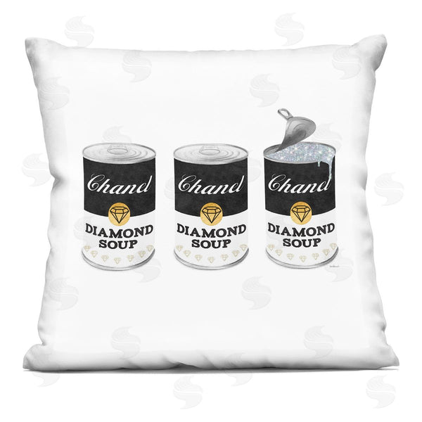 stupell industries Amanda Greenwood | Chic Black Diamond Soup Can Pop Style Printed Throw Pillow