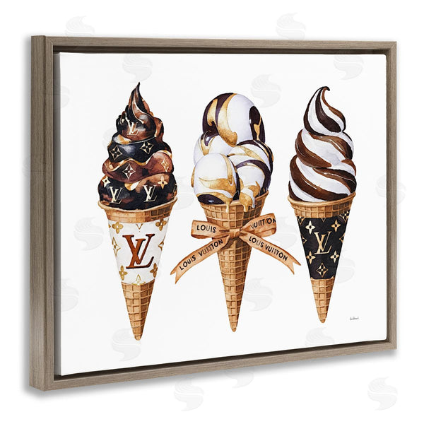 Stupell Industries Amanda Greenwood | Chocolate Glam Ice Cream Cones Wall Art