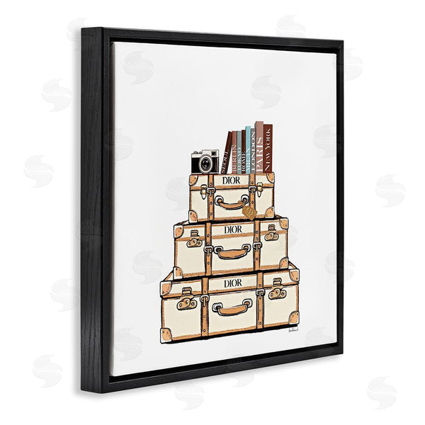 Stupell Industries Amanda Greenwood | Cream Luggage Stack Wall Art