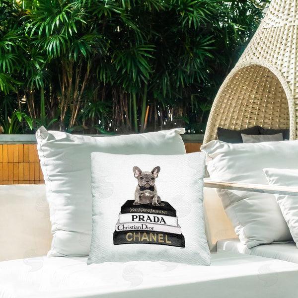 Stupell Industries Amanda Greenwood | Dog & Glam Books Printed Throw Pillow