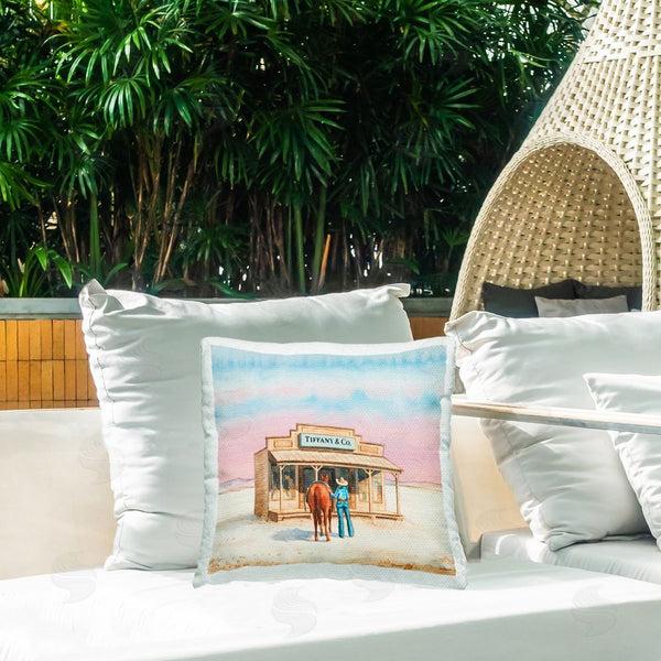 Stupell Industries Amanda Greenwood | Fashionista Cowgirl In Desert Printed Throw Pillow