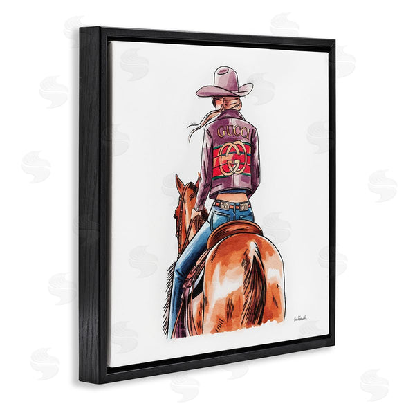 Stupell Industries Amanda Greenwood | Glam Cowgirl On Horse