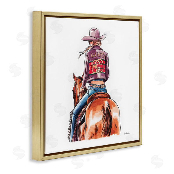 Stupell Industries Amanda Greenwood | Glam Cowgirl On Horse
