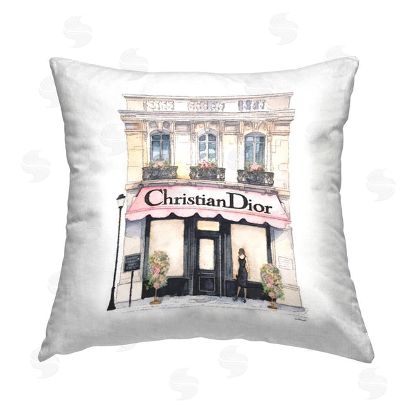 stupell industries Amanda Greenwood | Glam Fashion Storefront Printed Throw Pillow