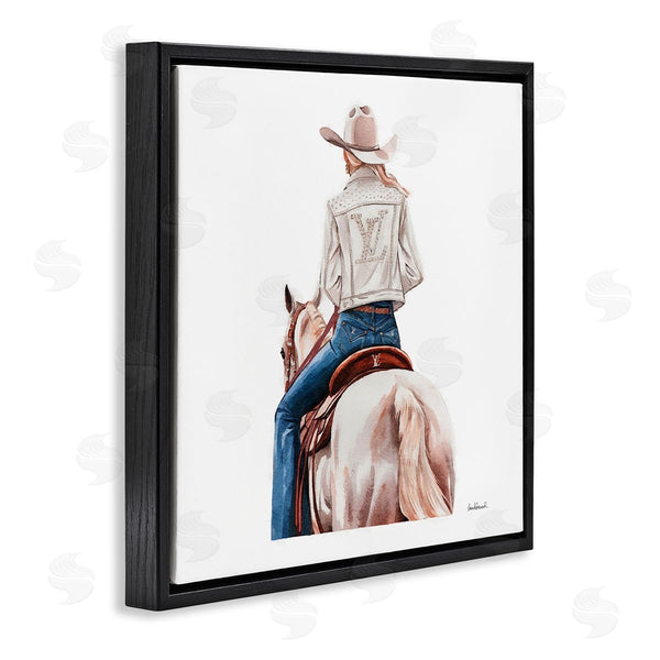 Stupell Industries Amanda Greenwood | Glam Girl On White Horse