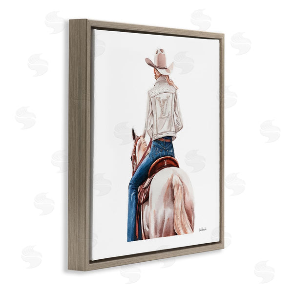 Stupell Industries Amanda Greenwood | Glam Girl On White Horse