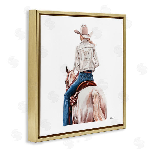 Stupell Industries Amanda Greenwood | Glam Girl On White Horse