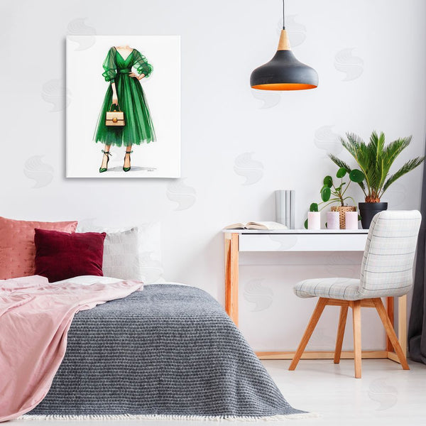 Stupell Industries Amanda Greenwood | Glam Green Fashion Gown Wall Art