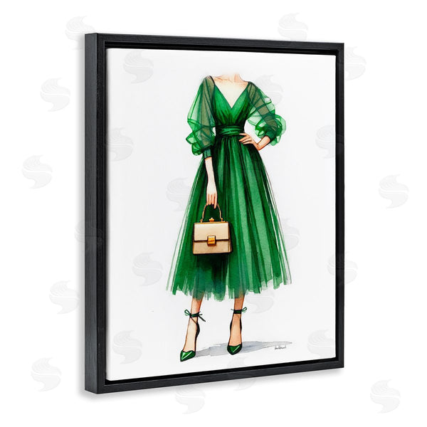 Stupell Industries Amanda Greenwood | Glam Green Fashion Gown Wall Art
