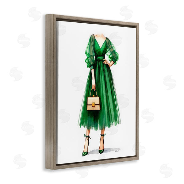 Stupell Industries Amanda Greenwood | Glam Green Fashion Gown Wall Art