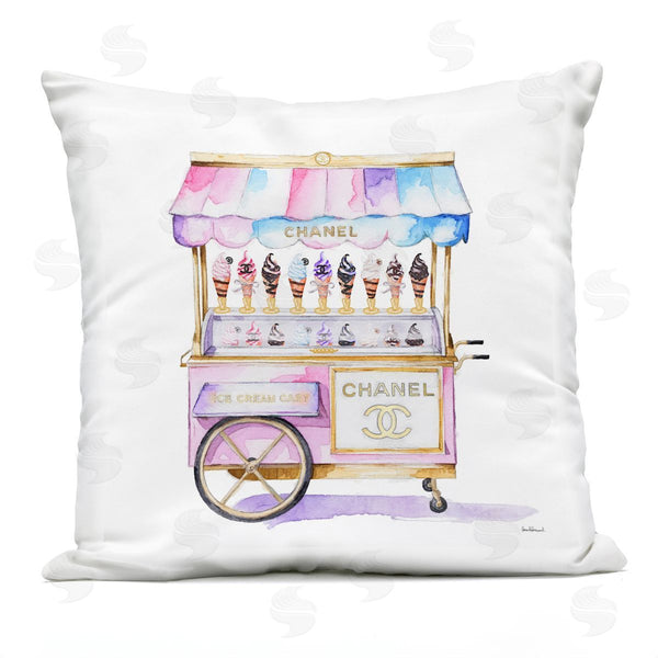Stupell Industries Amanda Greenwood | Glam Ice Cream Cart Printed Throw Pillow
