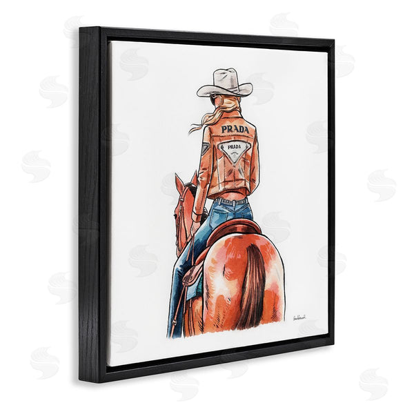 Stupell Industries Amanda Greenwood | Glam Jacket Cowgirl & Horse