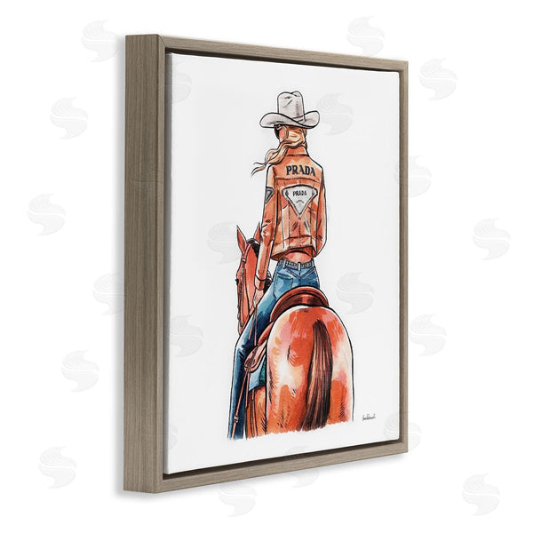 Stupell Industries Amanda Greenwood | Glam Jacket Cowgirl & Horse