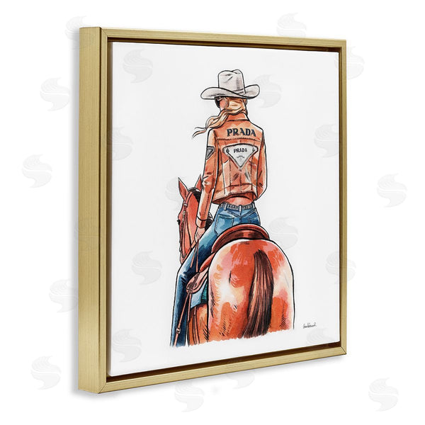 Stupell Industries Amanda Greenwood | Glam Jacket Cowgirl & Horse