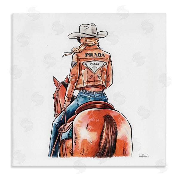 stupell industries Amanda Greenwood | Glam Jacket Cowgirl & Horse
