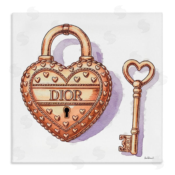 stupell industries Amanda Greenwood | Glam Lock and Key Wall Art