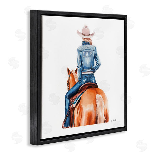 Stupell Industries Amanda Greenwood | Glitzy Cowgirl & Horse