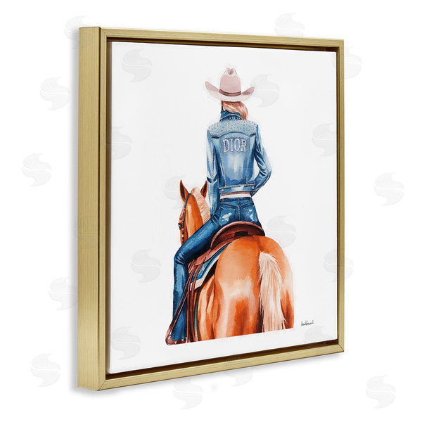 Stupell Industries Amanda Greenwood | Glitzy Cowgirl & Horse