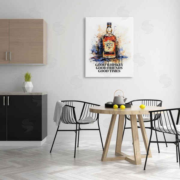 Stupell Industries Amanda Greenwood | Good Whiskey & Friends Wall Art