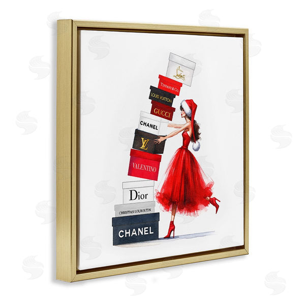 Stupell Industries Amanda Greenwood | Holiday Glam Shopping Boxes