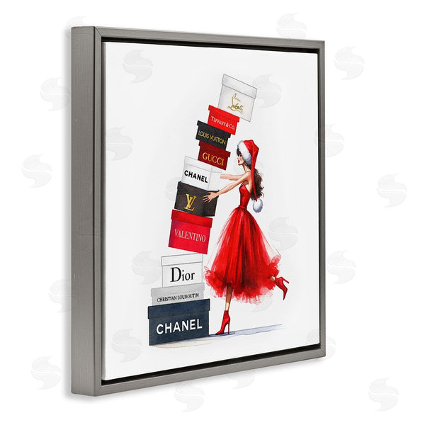 Stupell Industries Amanda Greenwood | Holiday Glam Shopping Boxes
