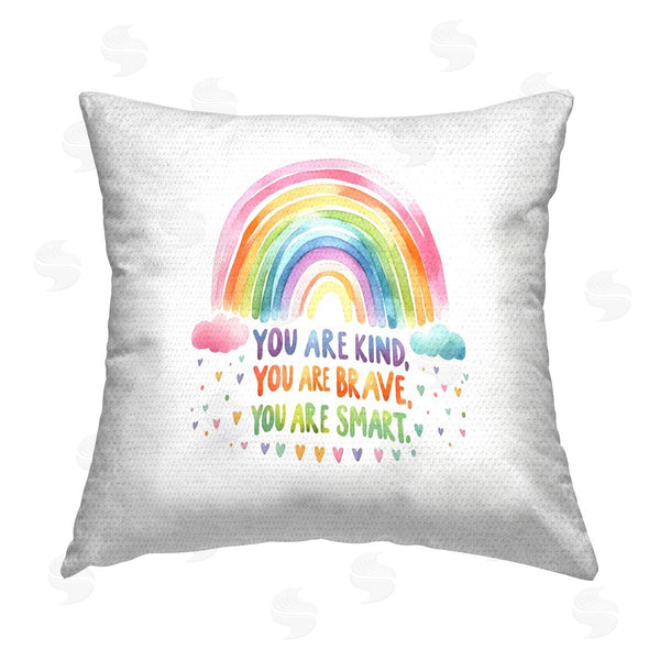 Stupell Industries Amanda Greenwood | Inspirational Rainbow & Hearts Printed Throw Pillow