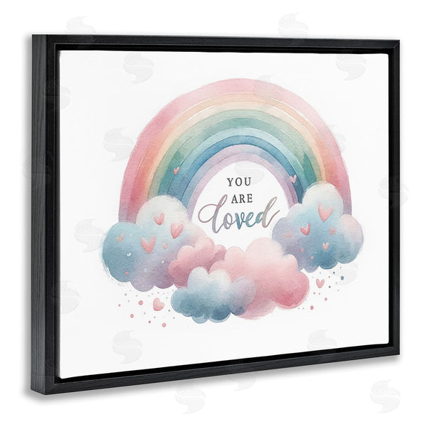 Stupell Industries Amanda Greenwood | Loved With Pastel Rainbow Wall Art