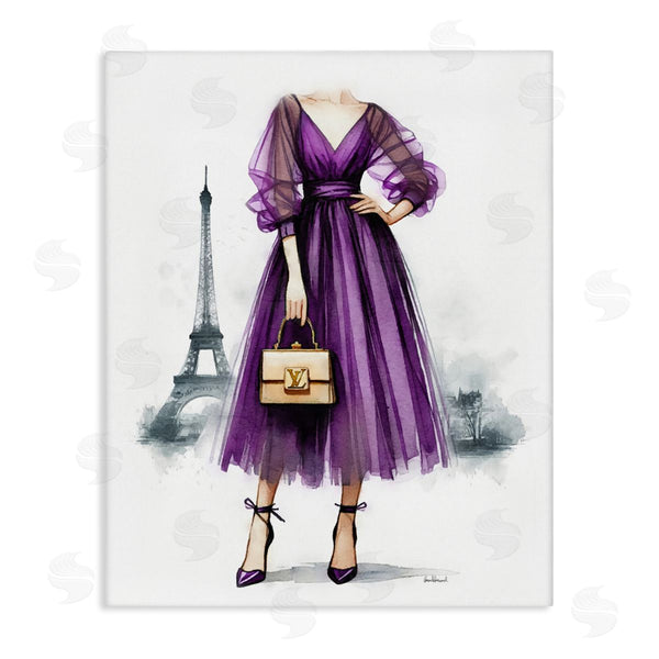 stupell industries Amanda Greenwood | Parisian Purple Dress Wall Art