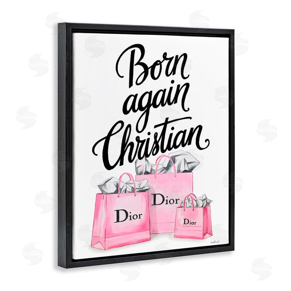 Stupell Industries Amanda Greenwood | Pink Bags Born Again Christian Wall Art