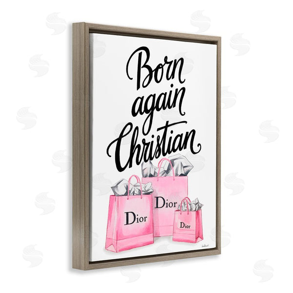 Stupell Industries Amanda Greenwood | Pink Bags Born Again Christian Wall Art
