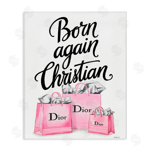 stupell industries Amanda Greenwood | Pink Bags Born Again Christian Wall Art