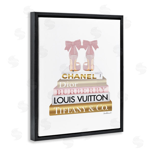 Stupell Industries Amanda Greenwood | Pink Gold Heels Bookstack