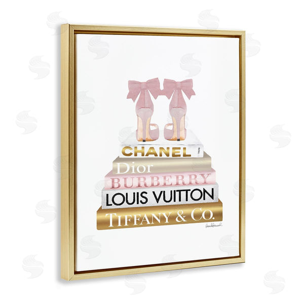 Stupell Industries Amanda Greenwood | Pink Gold Heels Bookstack