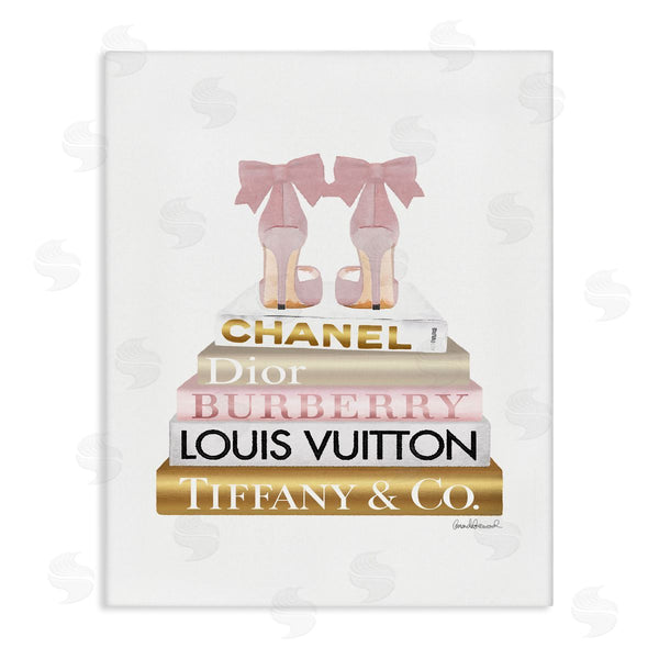 stupell industries Amanda Greenwood | Pink Gold Heels Bookstack