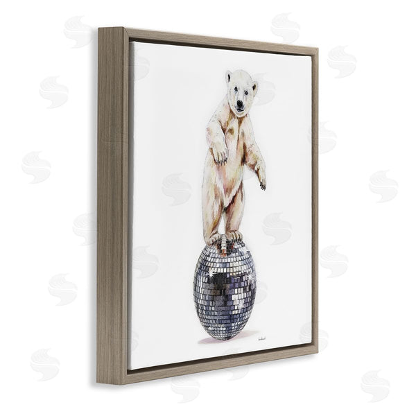 Stupell Industries Amanda Greenwood | Polar Bear On Disco Ball Wall Art