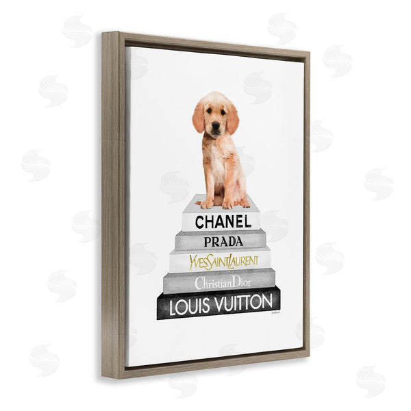 Stupell Industries Amanda Greenwood | Puppy Dog Grey Fashion Books