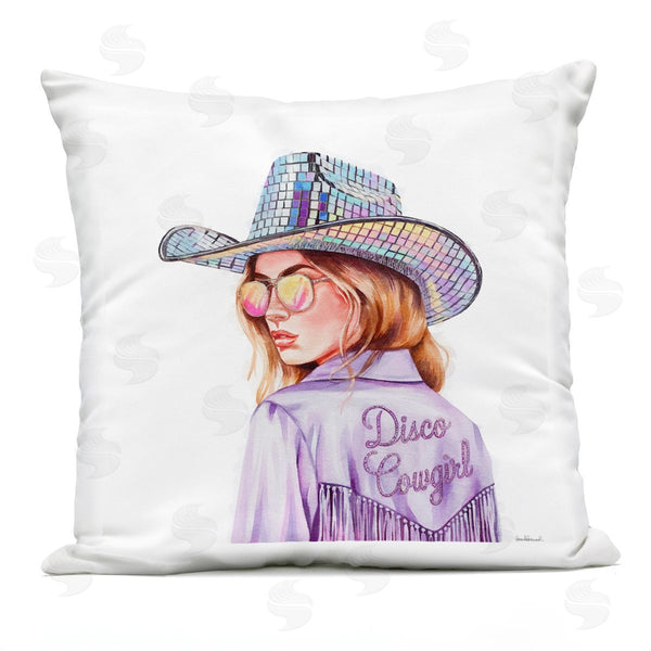 Stupell Industries Amanda Greenwood | Purple Disco Cowgirl Printed Throw Pillow