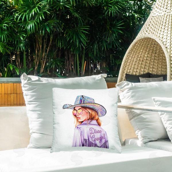 Stupell Industries Amanda Greenwood | Purple Disco Cowgirl Printed Throw Pillow