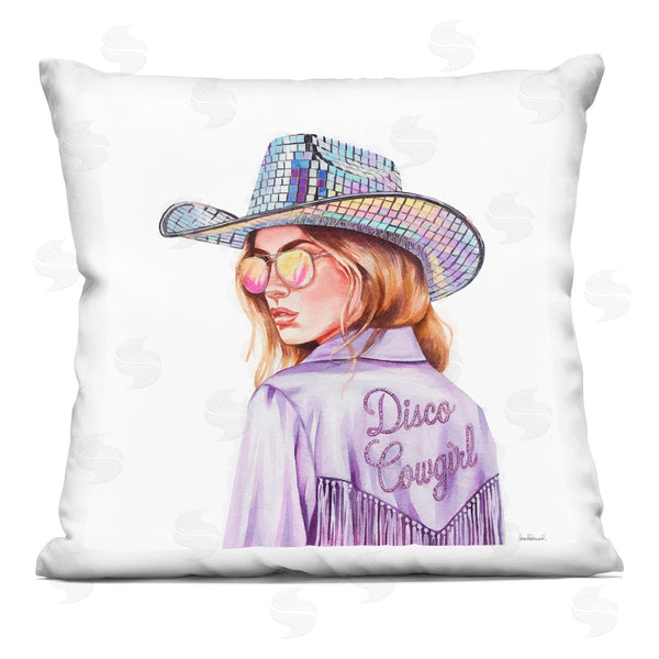 stupell industries Amanda Greenwood | Purple Disco Cowgirl Printed Throw Pillow
