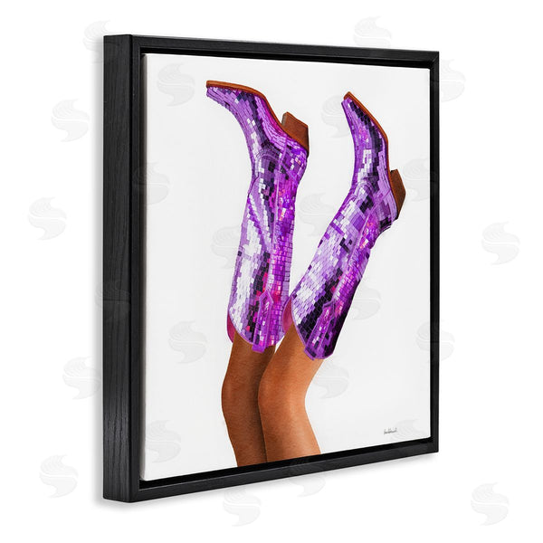 Stupell Industries Amanda Greenwood | Purple Glam Cowgirl Boots Wall Art