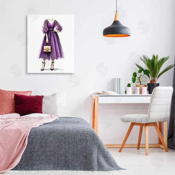 Stupell Industries Amanda Greenwood | Purple Glam Dress Wall Art