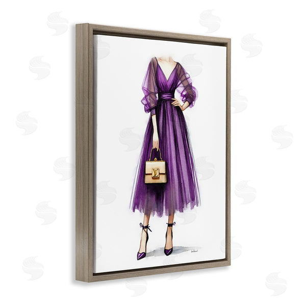 Stupell Industries Amanda Greenwood | Purple Glam Dress Wall Art