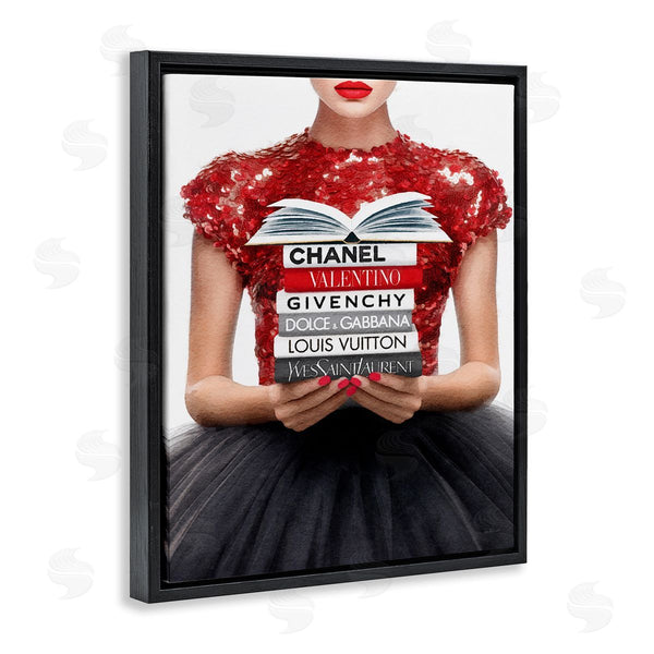 Stupell Industries Amanda Greenwood | Red Fashion Books Girl