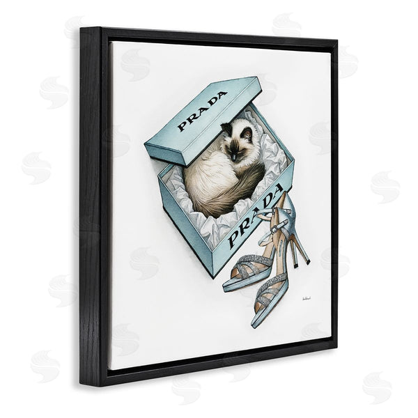 Stupell Industries Amanda Greenwood | Sleepy Kitten In Shoebox Wall Art