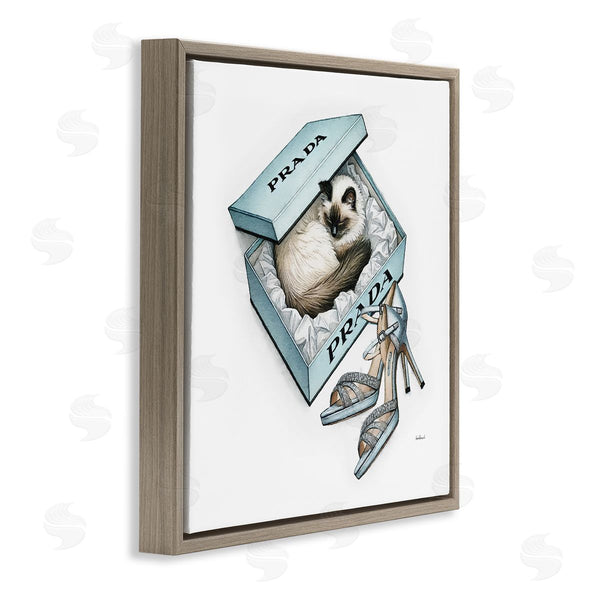 Stupell Industries Amanda Greenwood | Sleepy Kitten In Shoebox Wall Art